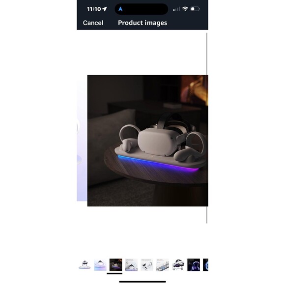 KIWI design On-Ear Audio Elite Strap with RGB Charging Dock for Quest 2 Accessor - Picture 3 of 3